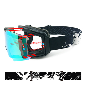 Magnetische Schnee-Skibrille mit zwei Gläsern