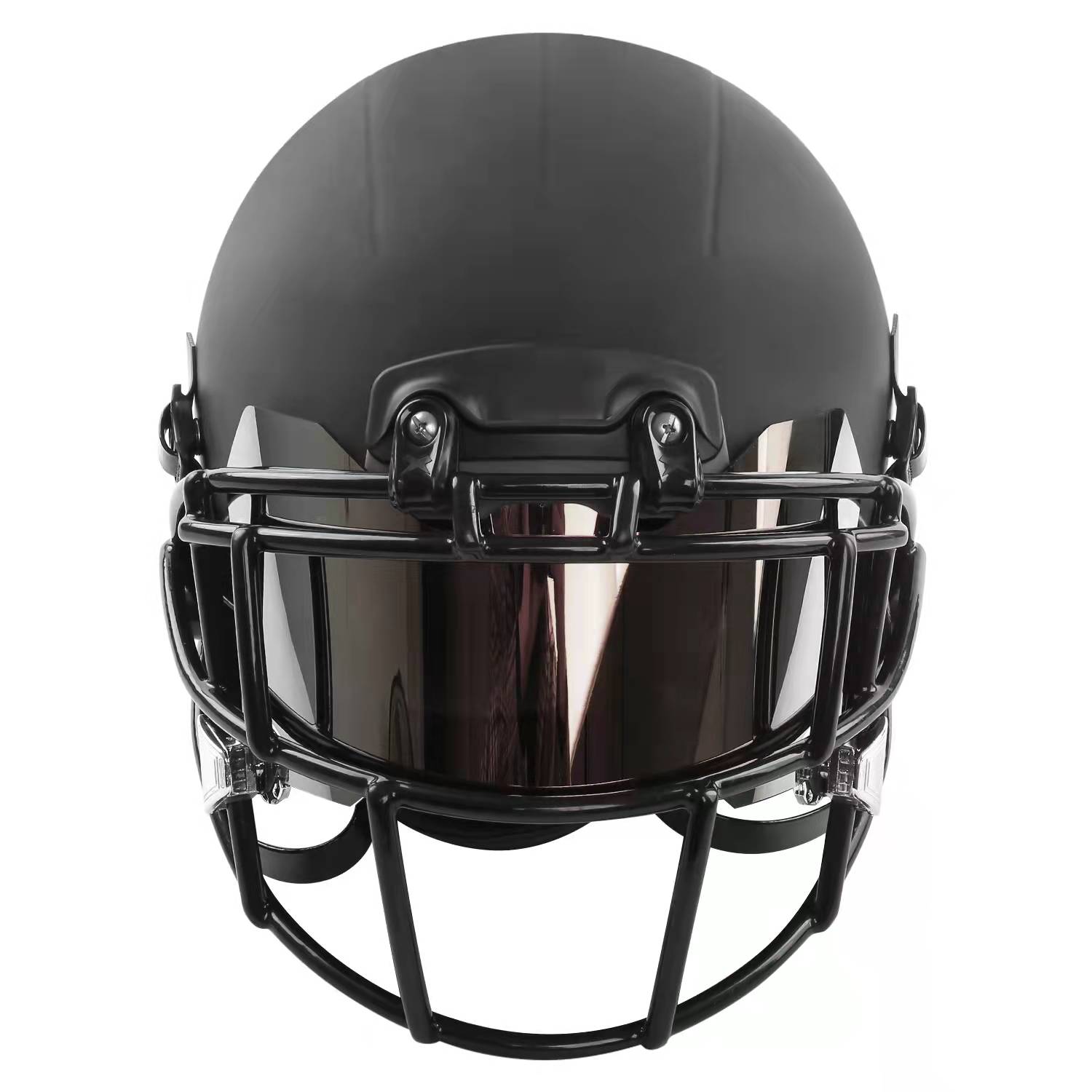 Silbernes rahmenloses American Football Visier für Brillenträger